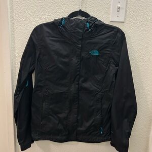 The North Face Black Jacket with Teal Details